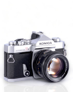 Konica Autoreflex T3 35mm SLR Film Camera with 57mm f1.4 lens