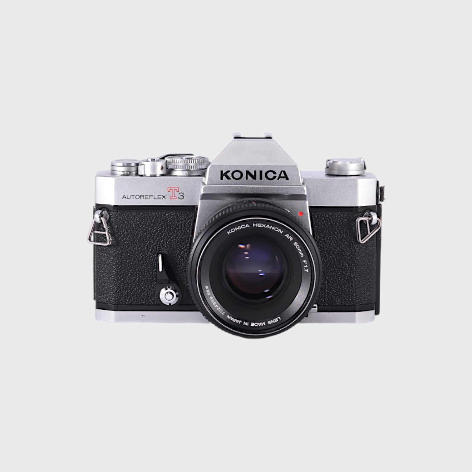 Konica Autoreflex T3 35mm SLR film camera with 50mm f1.7 lens