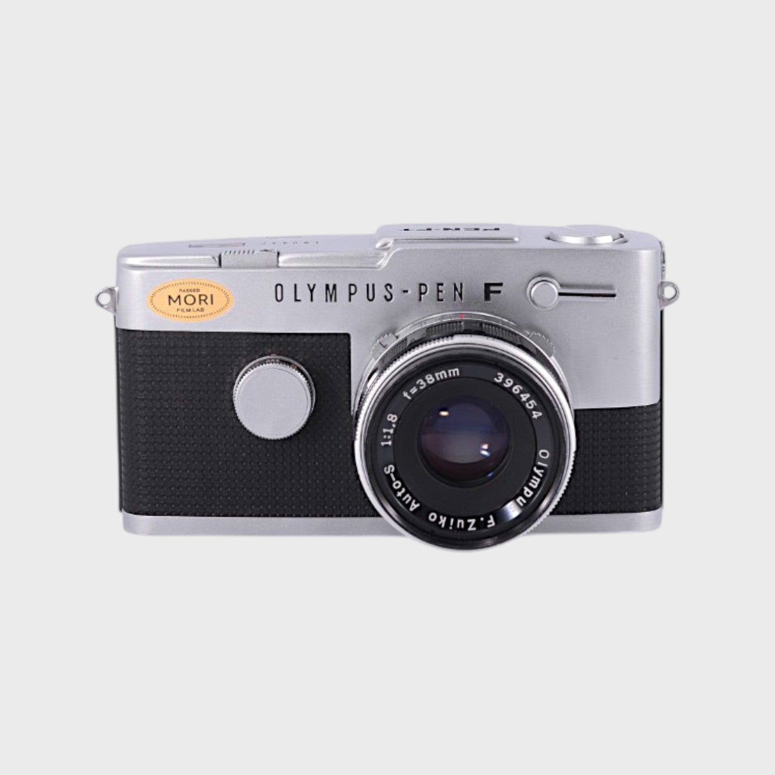 Olympus Pen-F 35mm half-frame SLR film camera with 38mm f1.8 lens