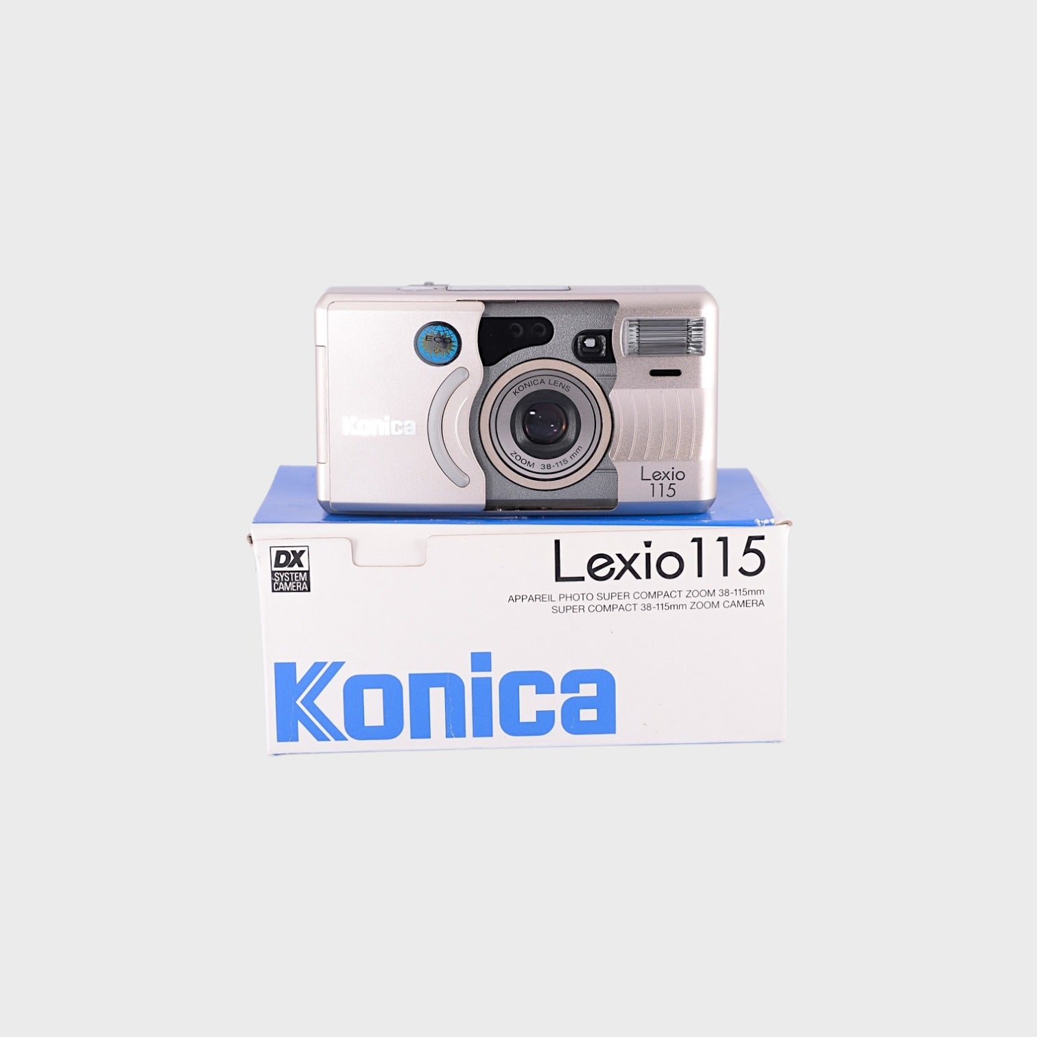 【動作確認済】Konica Lexio 115 コニカ フィルムカメラ NOS: Konica Lexio 115 35mm Point & Shoot film camera with 38-115mm