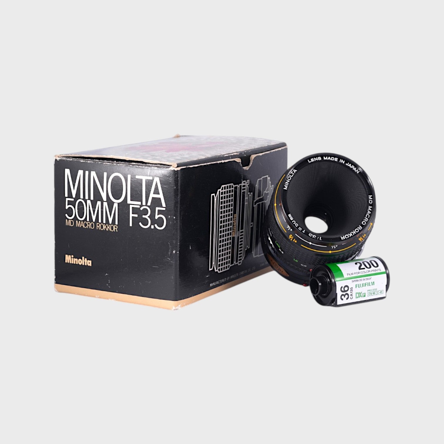 Boxed: Minolta MD Macro Rokkor 50mm f3.5 Lens – Mori Film Lab