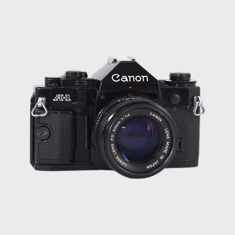 Canon A-1 35mm SLR film camera with 50mm f1.4 lens