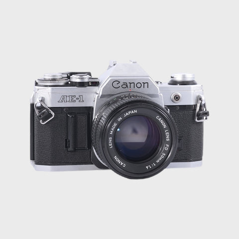 Canon AE-1 35mm SLR film camera with 50mm f1.4 lens