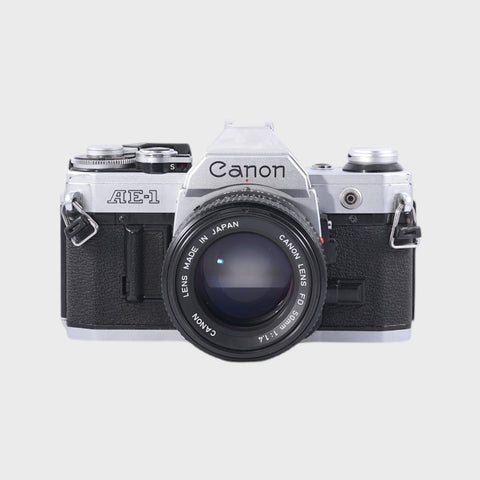 Canon AE-1 35mm SLR film camera with 50mm f1.4 lens