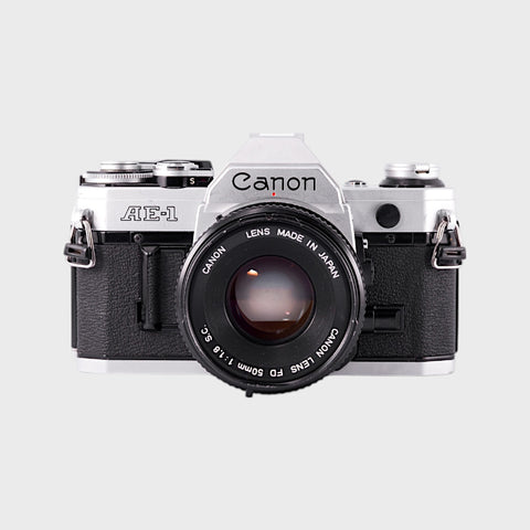 Canon AE-1 35mm SLR film camera with 50mm f1.8 lens