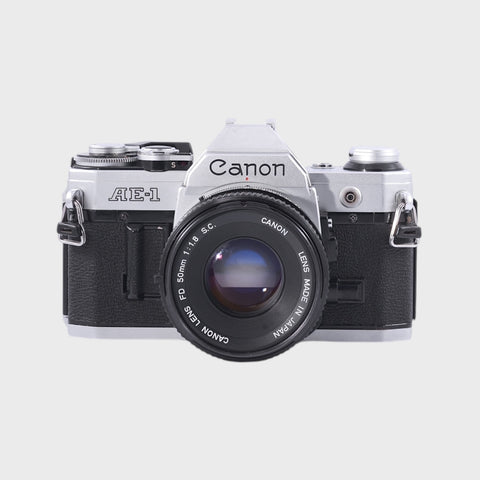 Canon AE-1 35mm SLR Film Camera with 50mm f1.8 Lens