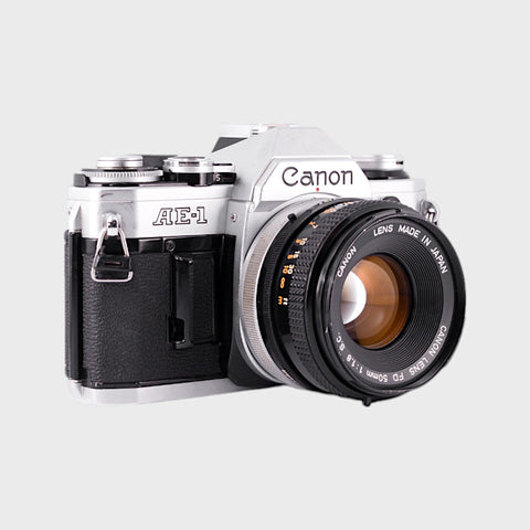 Canon AE-1 35mm SLR film camera with 50mm f1.8 lens