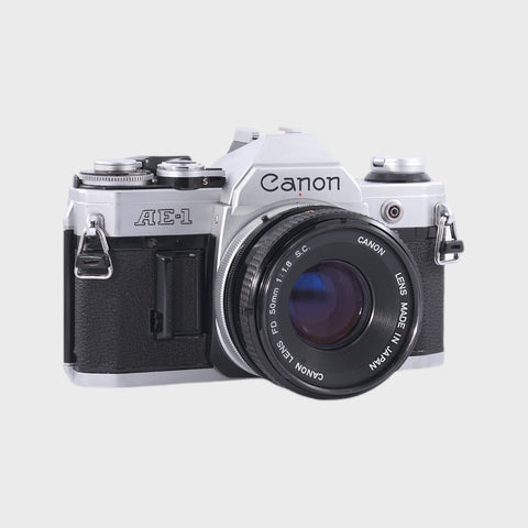 Canon AE-1 35mm SLR Film Camera with 50mm f1.8 Lens