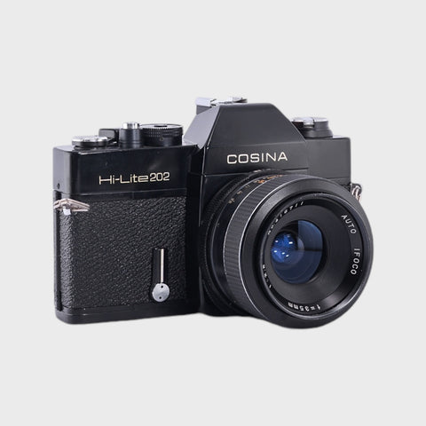 Cosina Hi-Lite 202 35mm SLR film camera with 35mm f2.8 lens