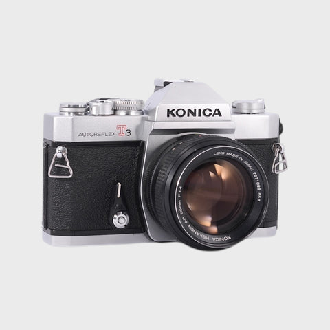 Konica Autoreflex T3 35mm SLR Film Camera with 50mm f1.4 lens