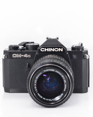 Chinon CM-4S 35mm Type film camera with 40-80mm zoom lens