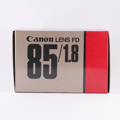 NOS: Boxed Canon FD S.S.C. 85mm f1.8 lens