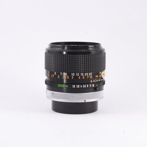 NOS: Boxed Canon FD S.S.C. 85mm f1.8 lens
