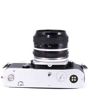 Nikon FM 35mm SLR film camera with 50mm f2 lens