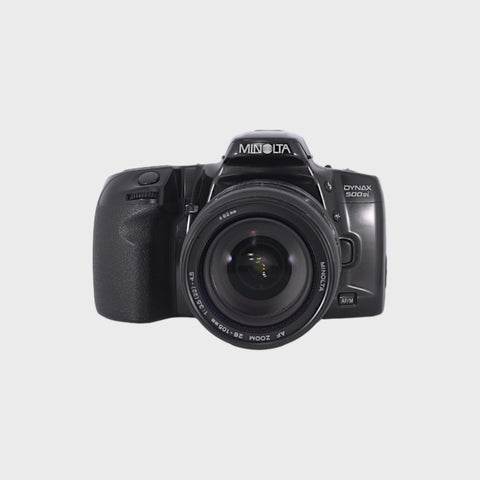 Minolta Dynax 500si 35mm SLR film camera with 28-105mm f3.5-4.5 lens
