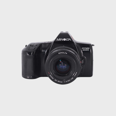 Minolta Dynax 3000i 35mm SLR film camera with 35-80mm f4-5.6 zoom lens