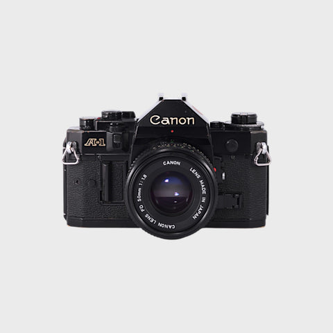Canon A-1 35mm SLR film camera with 50mm f1.8 lens
