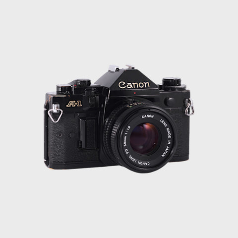 Canon A-1 35mm SLR film camera with 50mm f1.8 lens