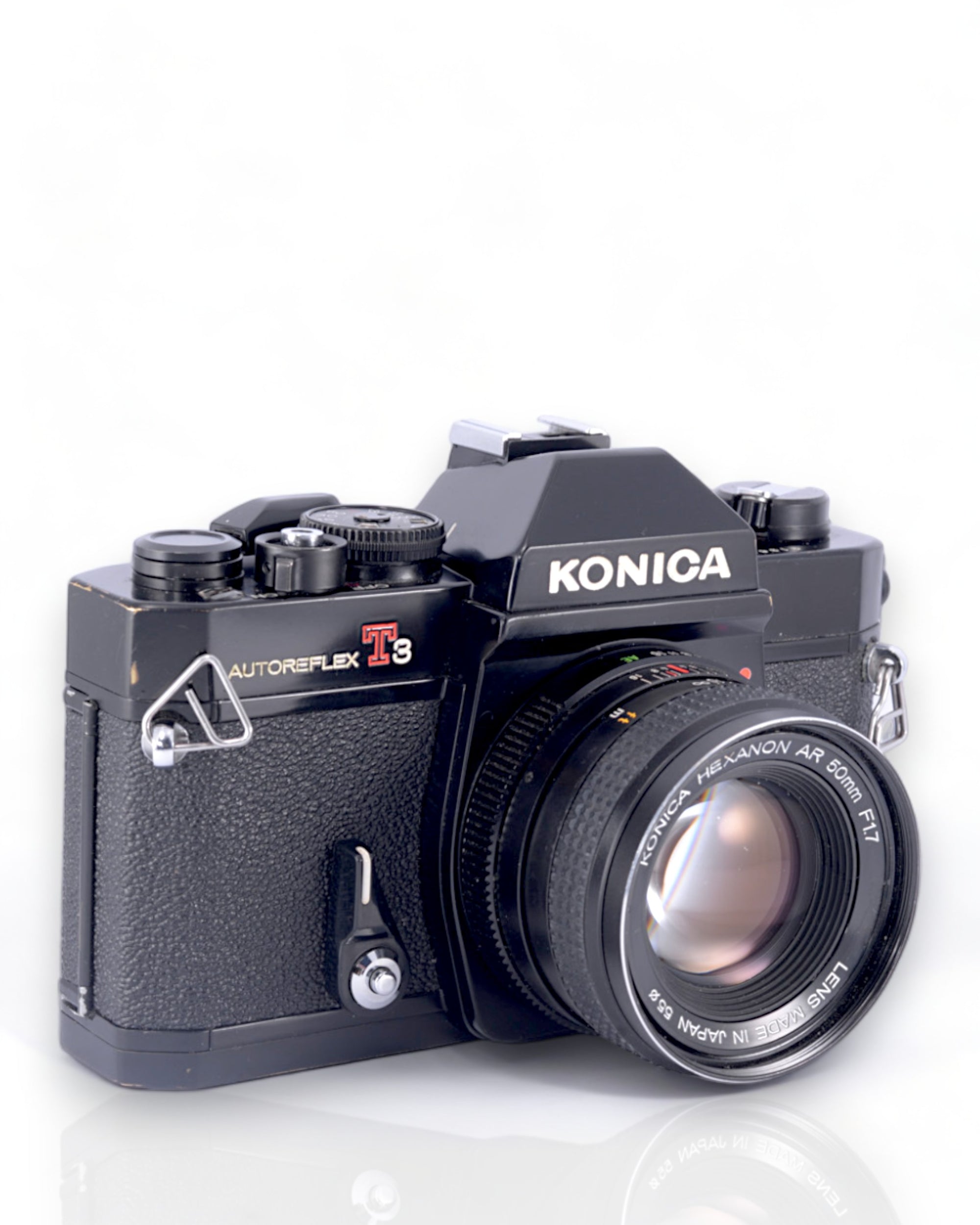 Konica Autoreflex T3 35mm SLR Film Camera with 50mm f1.7 lens