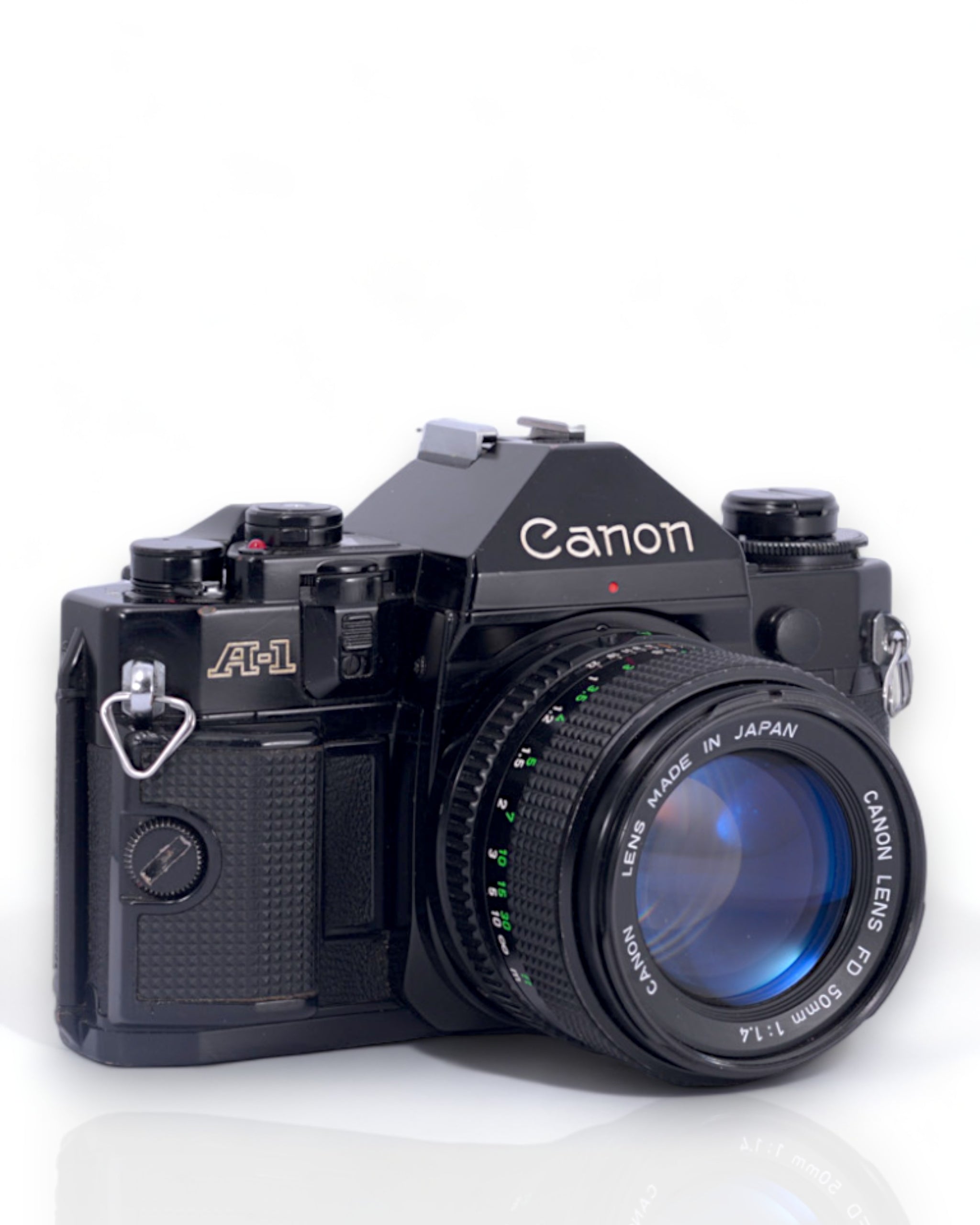 Canon A-1 Program 35mm SLR film camera with 50mm f1.4 lens - Mori 