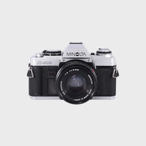 Minolta X-500 35mm SLR Film Camera with 50mm f2 Lens