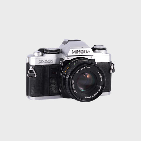 Minolta X-500 35mm SLR Film Camera with 50mm f2 Lens