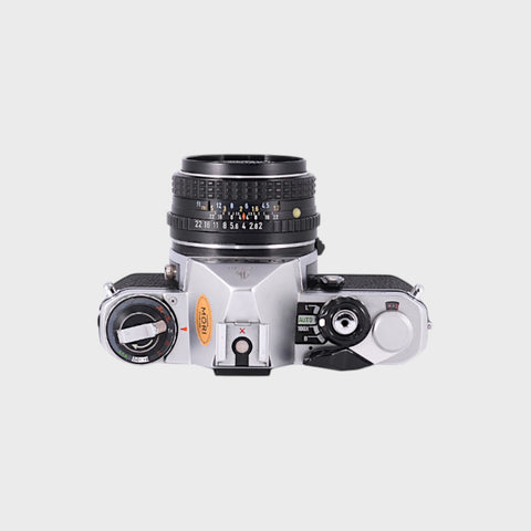 Pentax ME 35mm SLR film camera with 50mm f2 lens