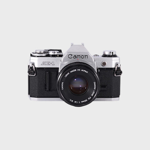 Canon AE-1 35mm SLR film camera with 50mm f1.8 lens