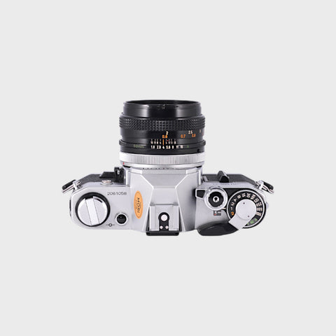 Canon AE-1 35mm SLR film camera with 50mm f1.8 lens