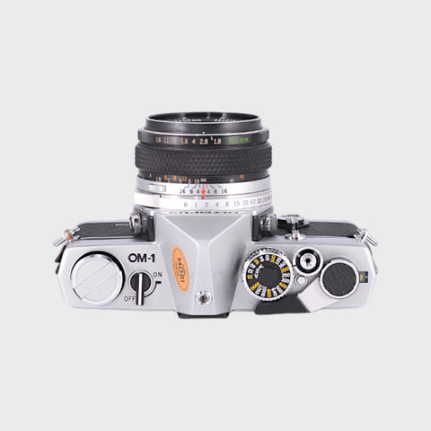 Olympus OM-1 35mm SLR Film Camera with 50mm f1.8 Lens