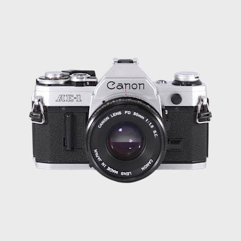 Canon AE-1 35mm SLR film camera with 50mm f1.8 lens