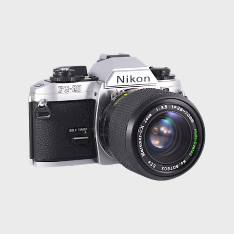 Nikon FG-20 35mm SLR Film Camera with 38-70mm zoom lens