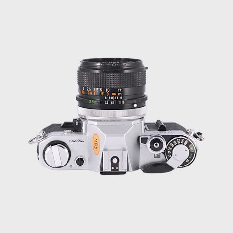 Canon AE-1 35mm SLR film camera with 35mm f3.5 lens