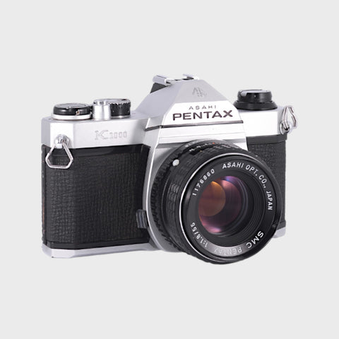 Pentax K1000 35mm SLR film camera with 55mm f1.8 lens