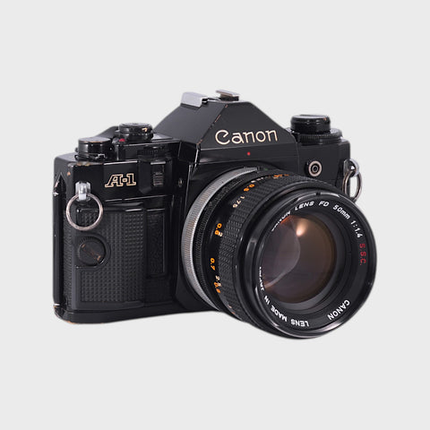 Canon A-1 Reflex 35mm argentique avec 50mm f1.4 objectif