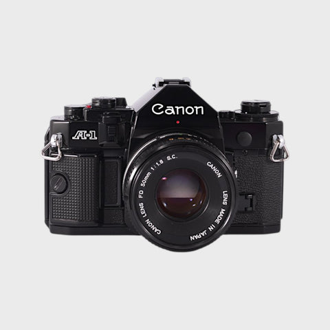 avec boîte: Reflex 35mm argentique Canon A-1 Reflex 35mm argentique  objectif 50 mm f/1,8