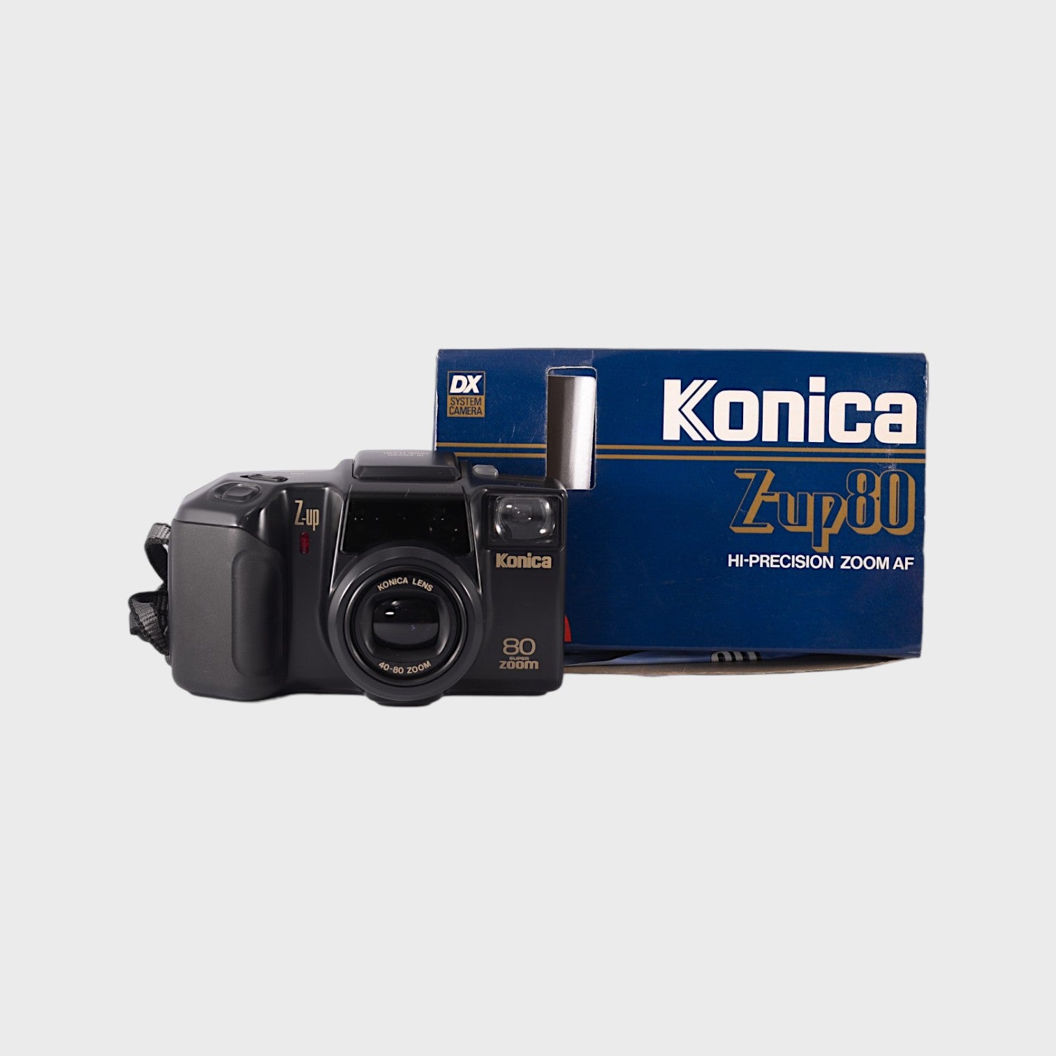 KONICA Z-up 80 Zoom フィルムカメラ多機能高性能　ケース付美品 Boxed: Konica Z-up 80 Super Zoom 35mm Point & Shoot film camera