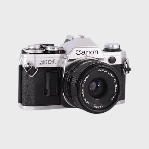 Canon AE-1 Reflex 35mm argentique avec 35mm f2.8 objectif