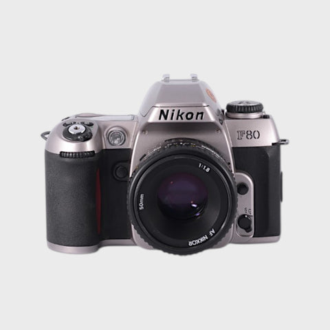 Nikon F80 35mm SLR film camera with 50mm f1.8 lens