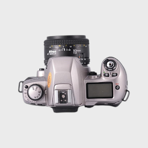 Nikon F80 35mm SLR film camera with 50mm f1.8 lens