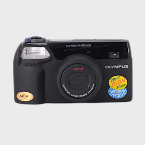 Olympus Superzoom 80 wide 35mm Point and Shoot film camera with 28-80mm zoom lens