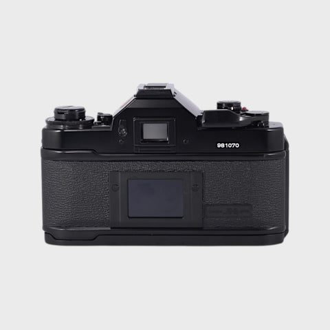 Canon A-1 35mm SLR film camera with 28mm f2.8 lens