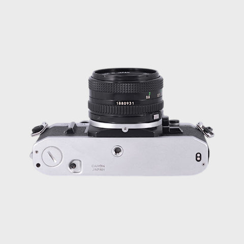 Canon AE-1 35mm SLR film camera with 50mm f1.8 lens