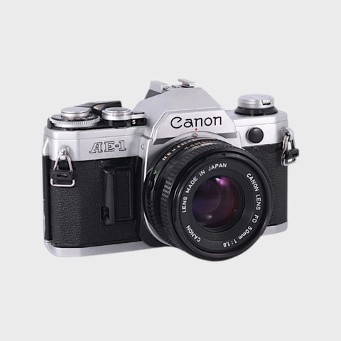 Canon AE-1 35mm SLR film camera with 50mm f1.8 lens