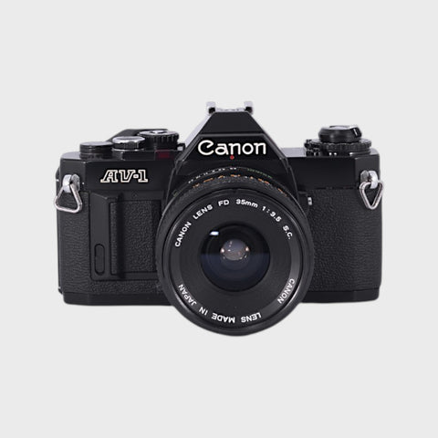 Canon AV-1 35mm SLR film camera with 35mm f3.5 lens