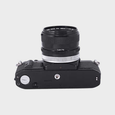 Canon AV-1 35mm SLR film camera with 35mm f3.5 lens
