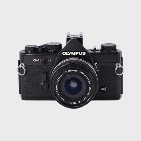 Olympus OM-2 35mm SLR Film Camera with 24mm f2.8 Lens