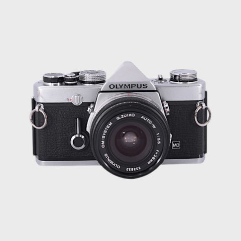 Olympus OM-1N 35mm SLR Film Camera with 28mm f3.5 Lens