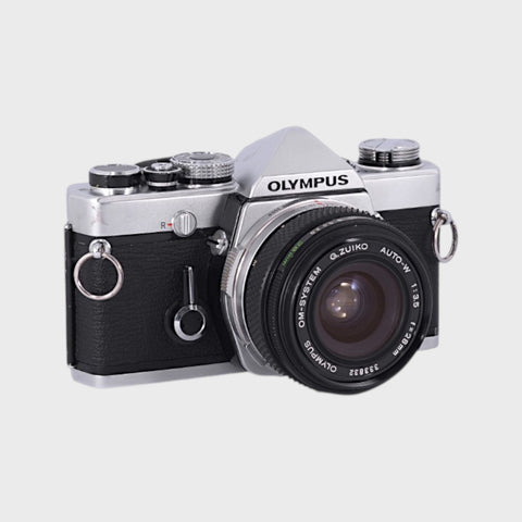 Olympus OM-1N 35mm SLR Film Camera with 28mm f3.5 Lens