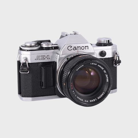 Canon AE-1 35mm SLR film camera with 50mm f1.4 lens
